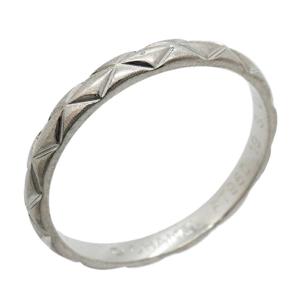 Chanel Matelassé Ring, Pt950 Platinum, Size #55, Men's/Women's